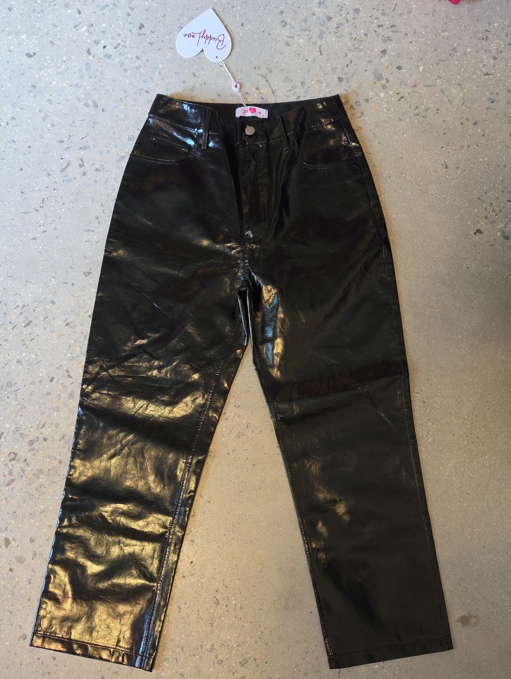 Buddy Love Black Faux Leather High-Rise Women’s Jeans